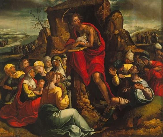 Preaching of Saint John the Baptist, by Diogo de Contreiras, unspecified, 1554