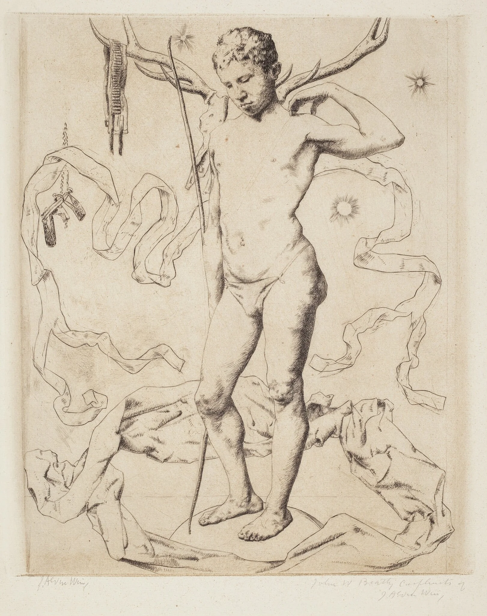Arcturus, by Julian Alden Weir, ink, 1893