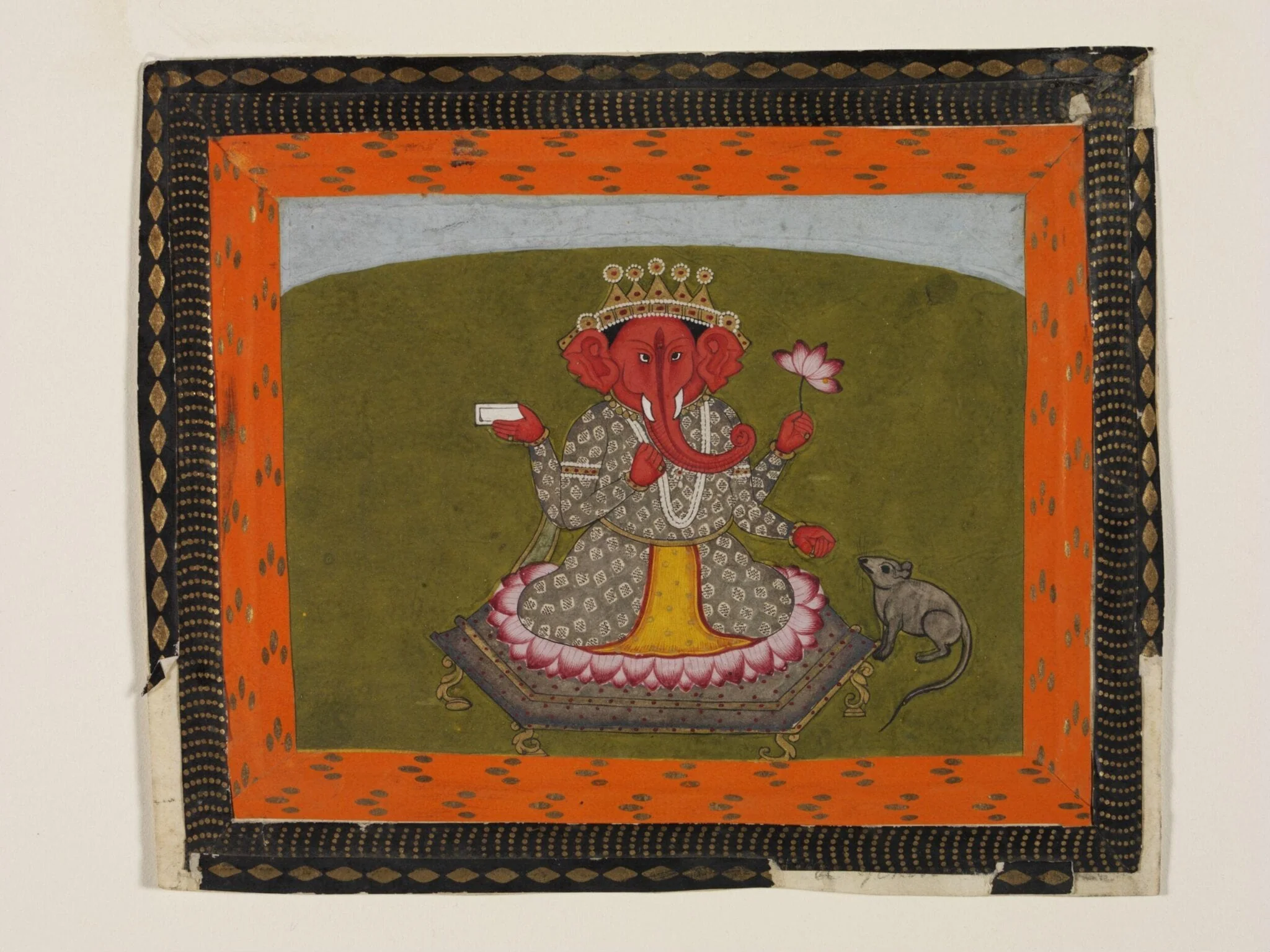 Ganesh, by Unknown, paint, 1760