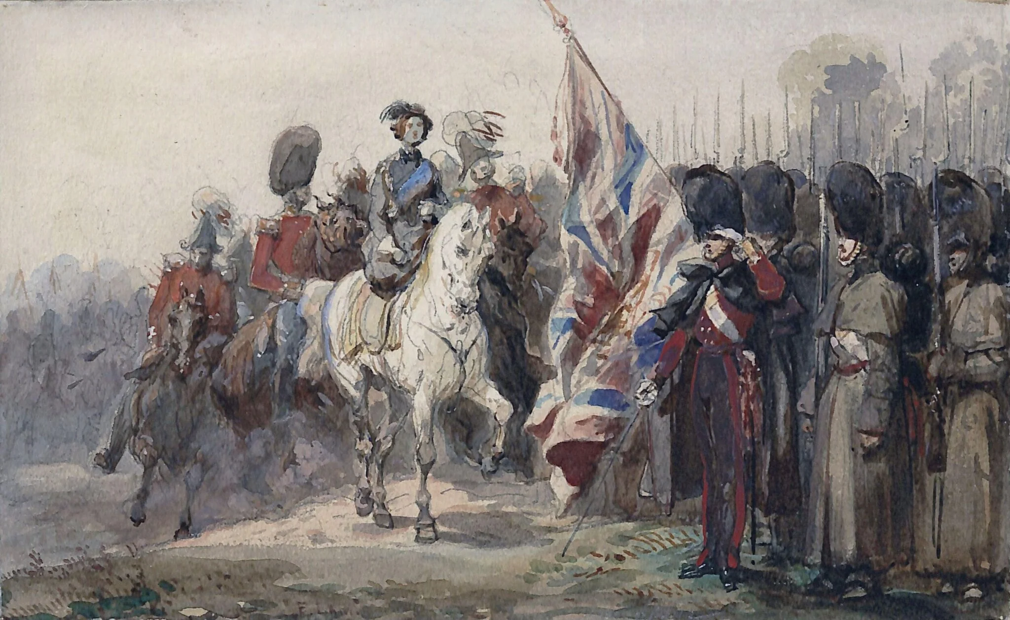 Queen Victoria at a review in Cobham