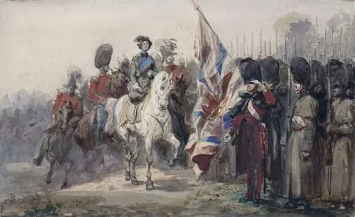 Queen Victoria at a review in Cobham