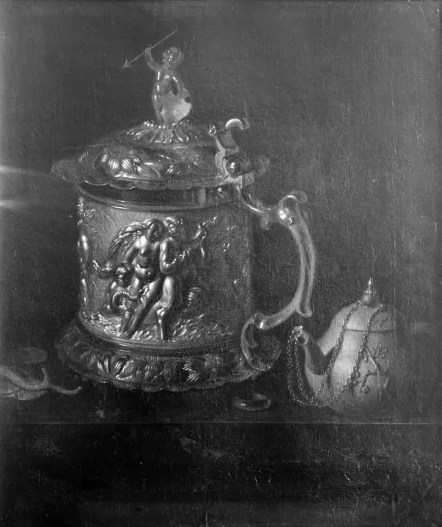 Silver Mug and Clay Pot