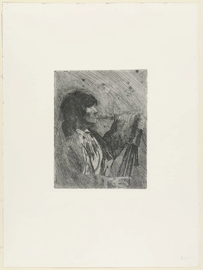 Untitled, by Joseph Stella, ink, 1900