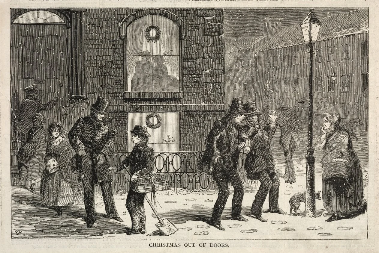 Christmas Out of Doors, by Winslow Homer, 1858