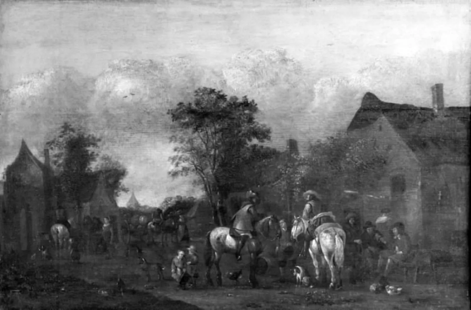 Horsemen by an Inn