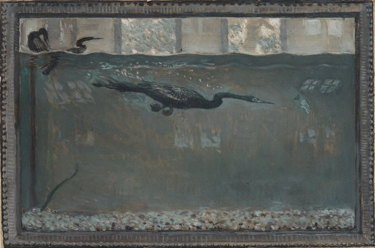 Diving Cormorant, by Otto Henry Bacher, unspecified, 1900