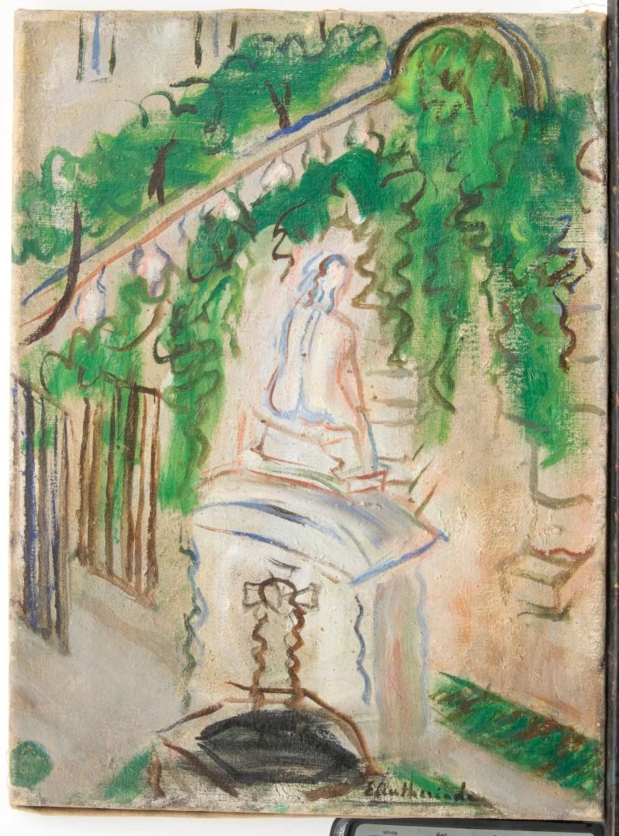 Cortile di Ca' Pesaro - Veneția, by Micaela Eleutheriade, 1968