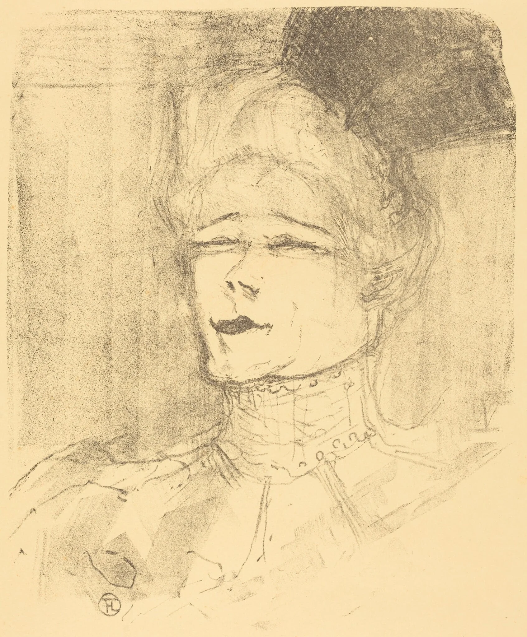 Jeanne Granier, by Henri de Toulouse-Lautrec, ink, 1896
