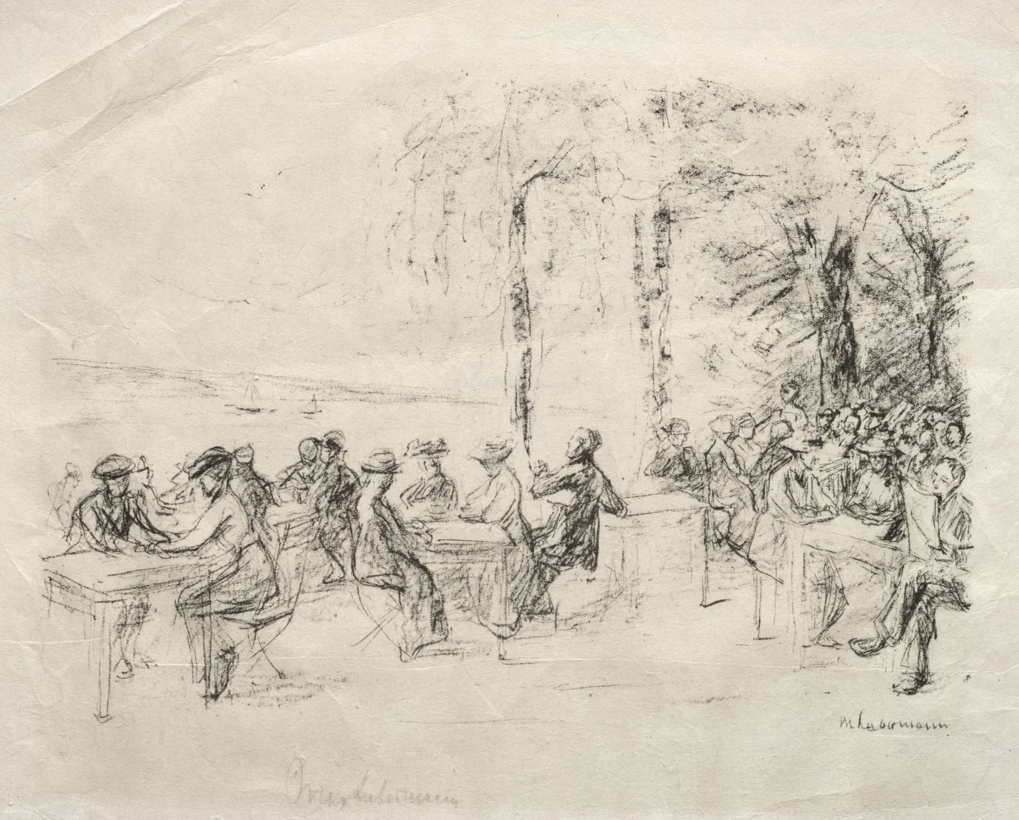 Cafe on the Havel, by Max Liebermann, 1916