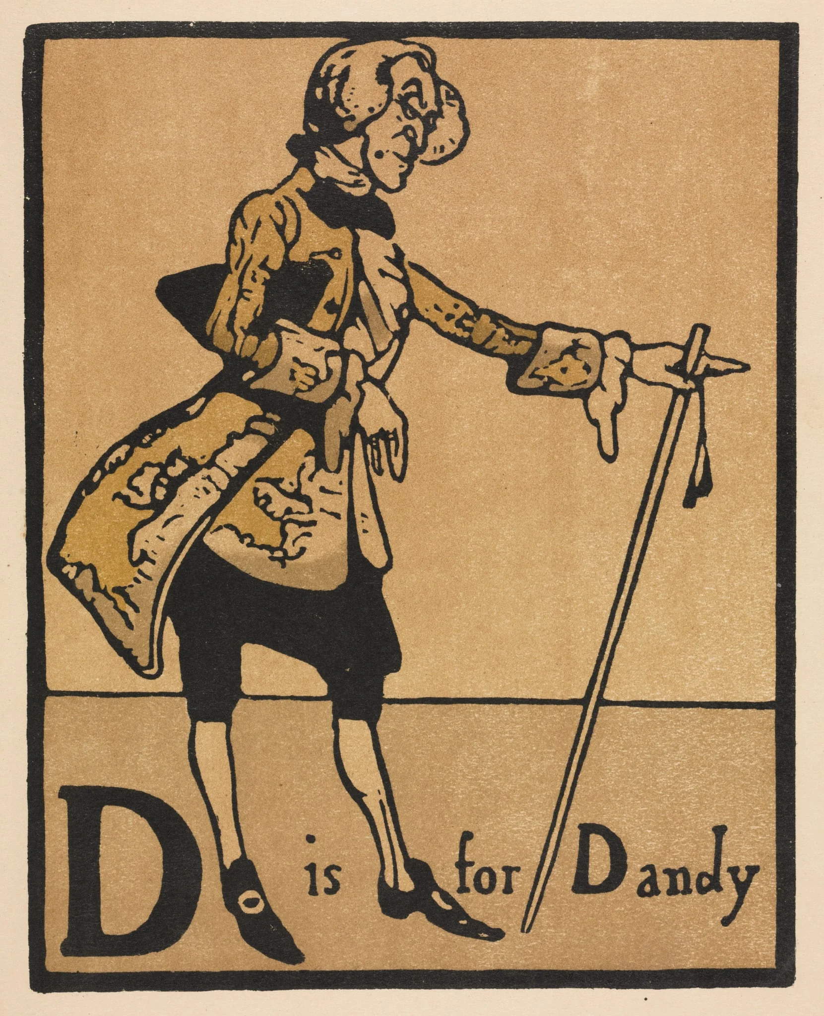 An Alphabet: D is for Dandy, by William Nicholson, 1897