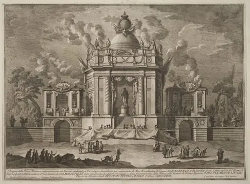 The Prima Macchina for the Chinea of 1771: The Temple of Asclepius