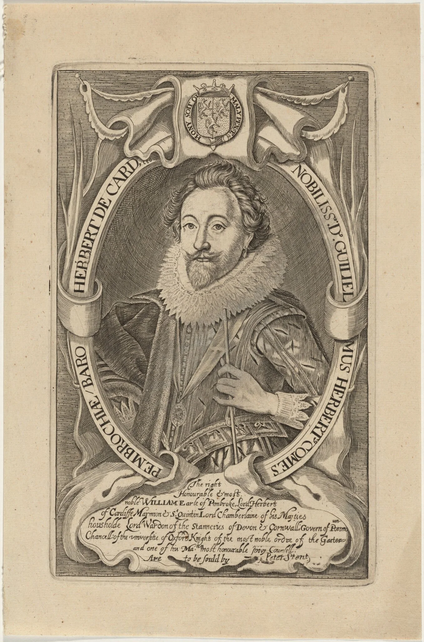 William Herbert, Third Earl of Pembroke, by Unknown, ink, 1621
