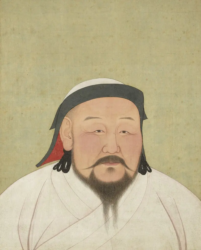 元代帝半身像册-元世祖皇帝像
