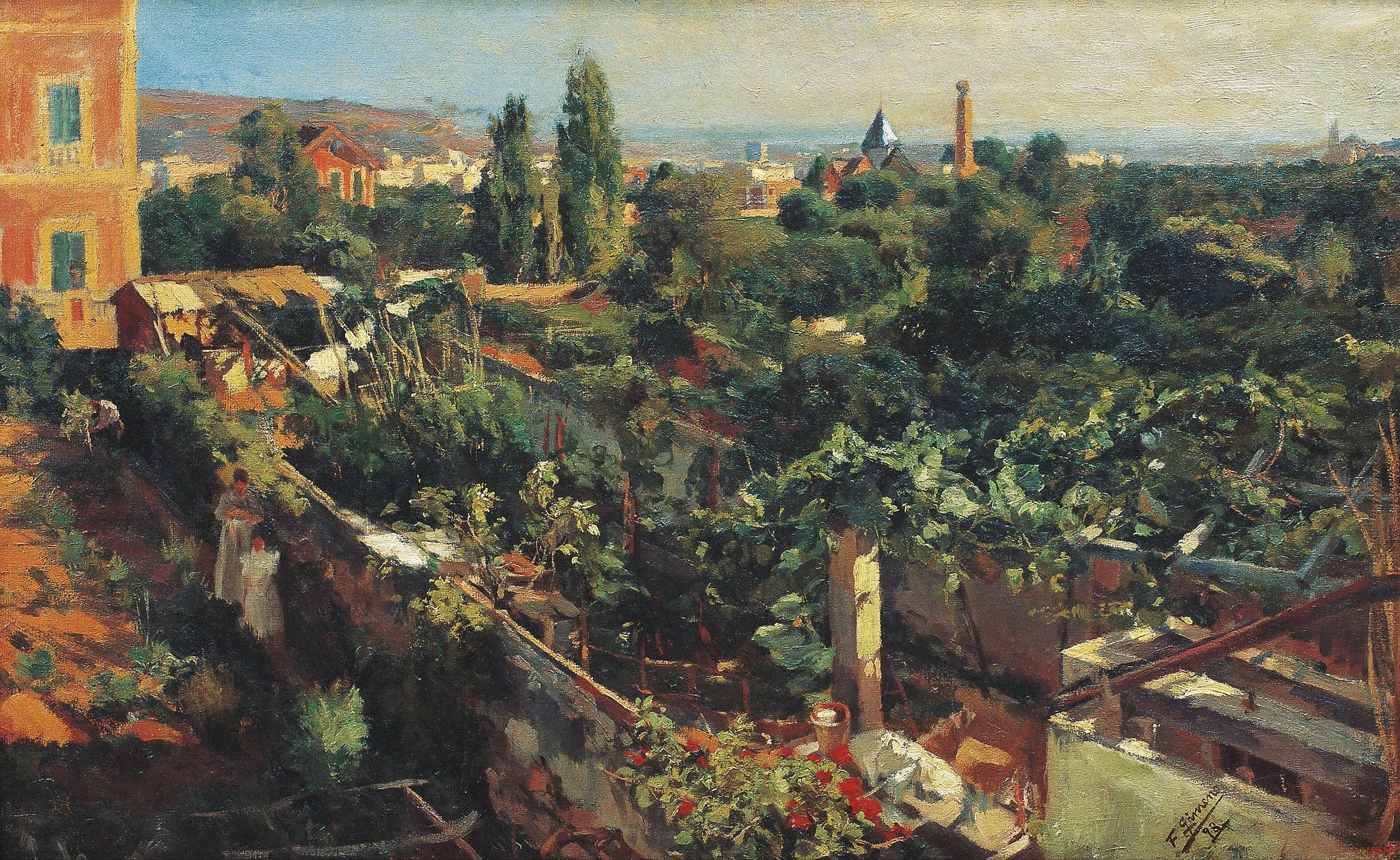 The Grapevines, by Francisco Gimeno Arasa, oil, 1900