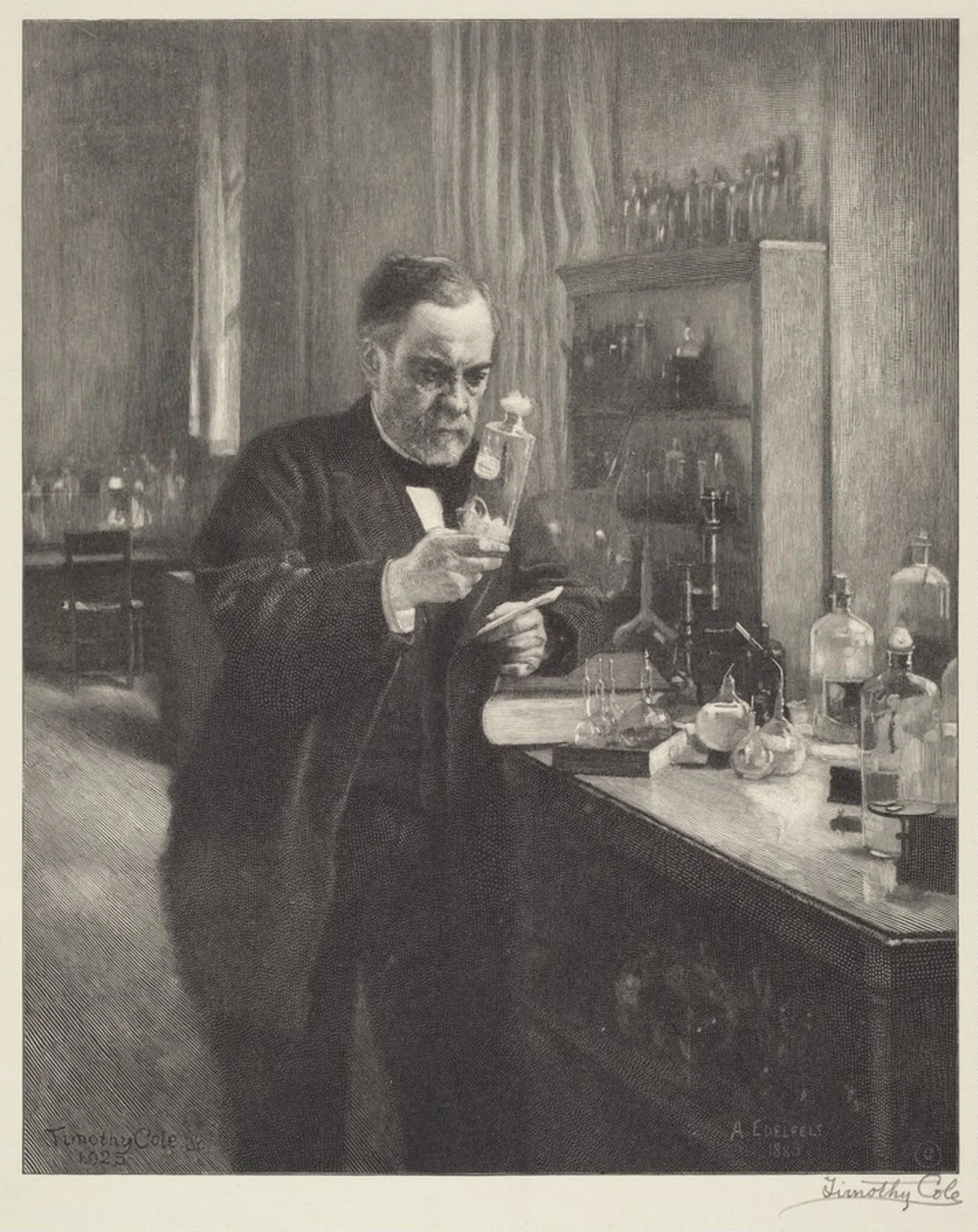 Dr. Pasteur, by Timothy Cole, ink, 1925
