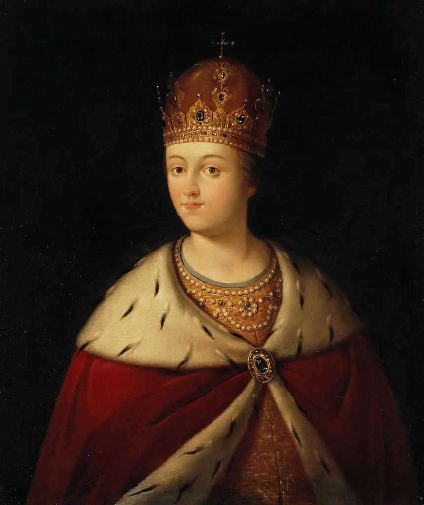 Portrait of Tsarevna Sophia (1657-1704), the Regent of the Russian Empire from 1682 tell 1689