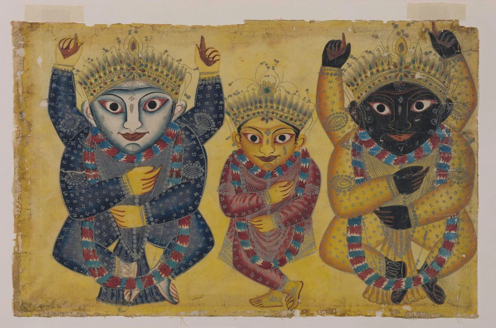Balabhadra, Subhadra and Jagannatha, by Unknown, paint, 1860