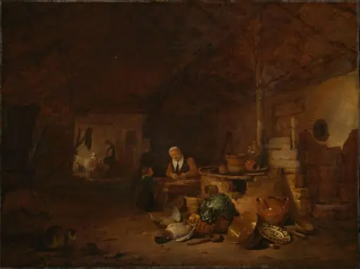 Interior of a barn