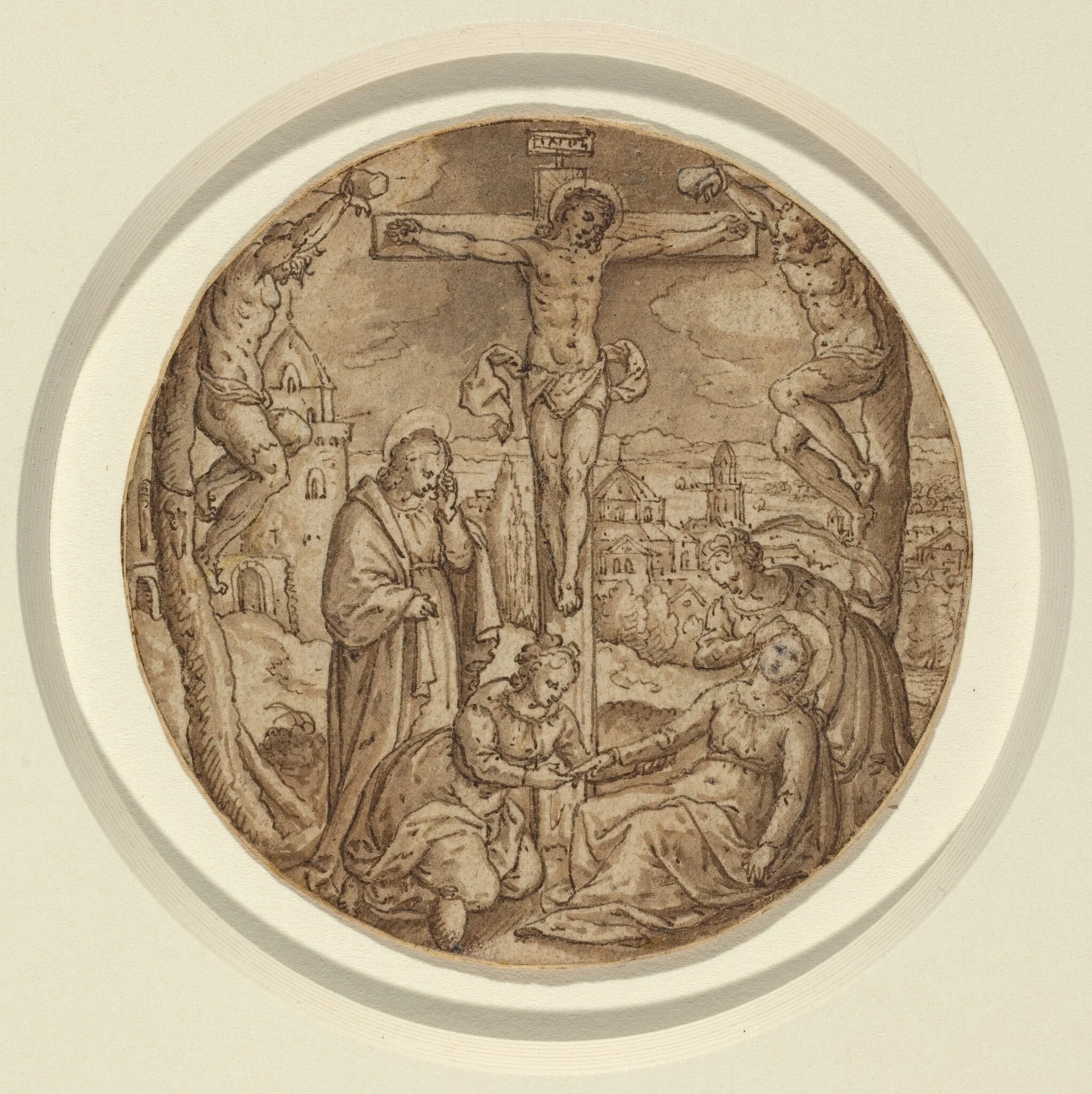The Crucifixion, by Hans Bol, ink, 1574