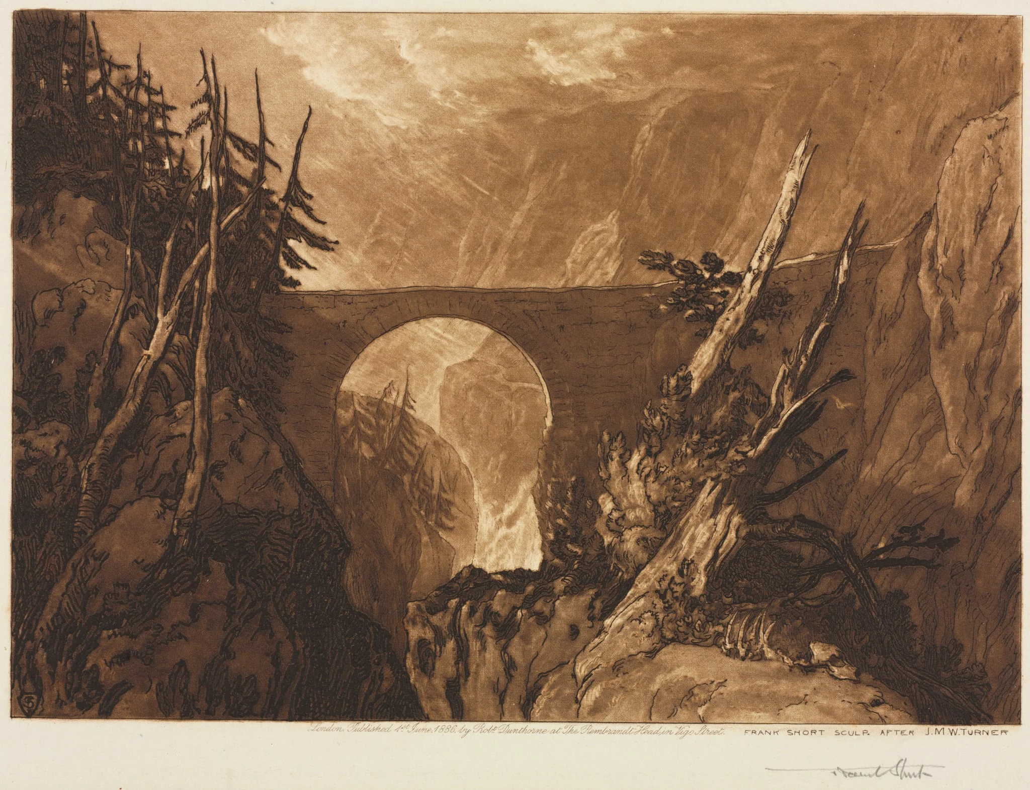 Little Devil's Bridge, by Frank Short, 1886