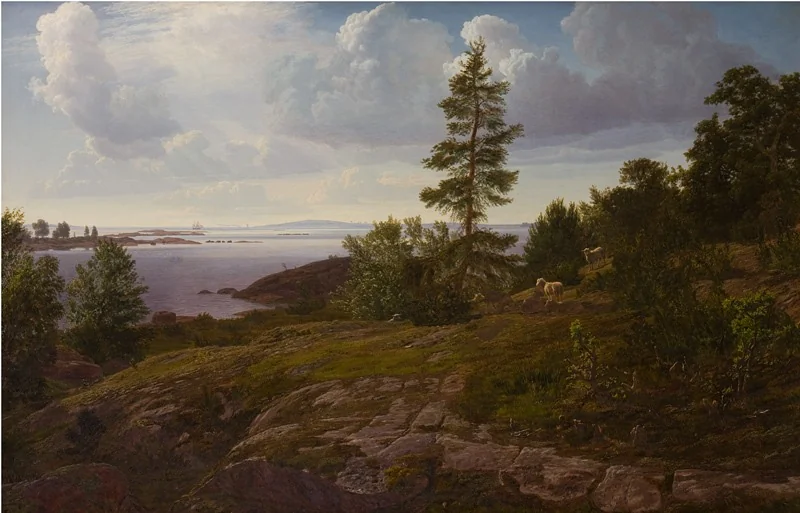 Udsigt over skærgården ved Elleholm i Blekinge