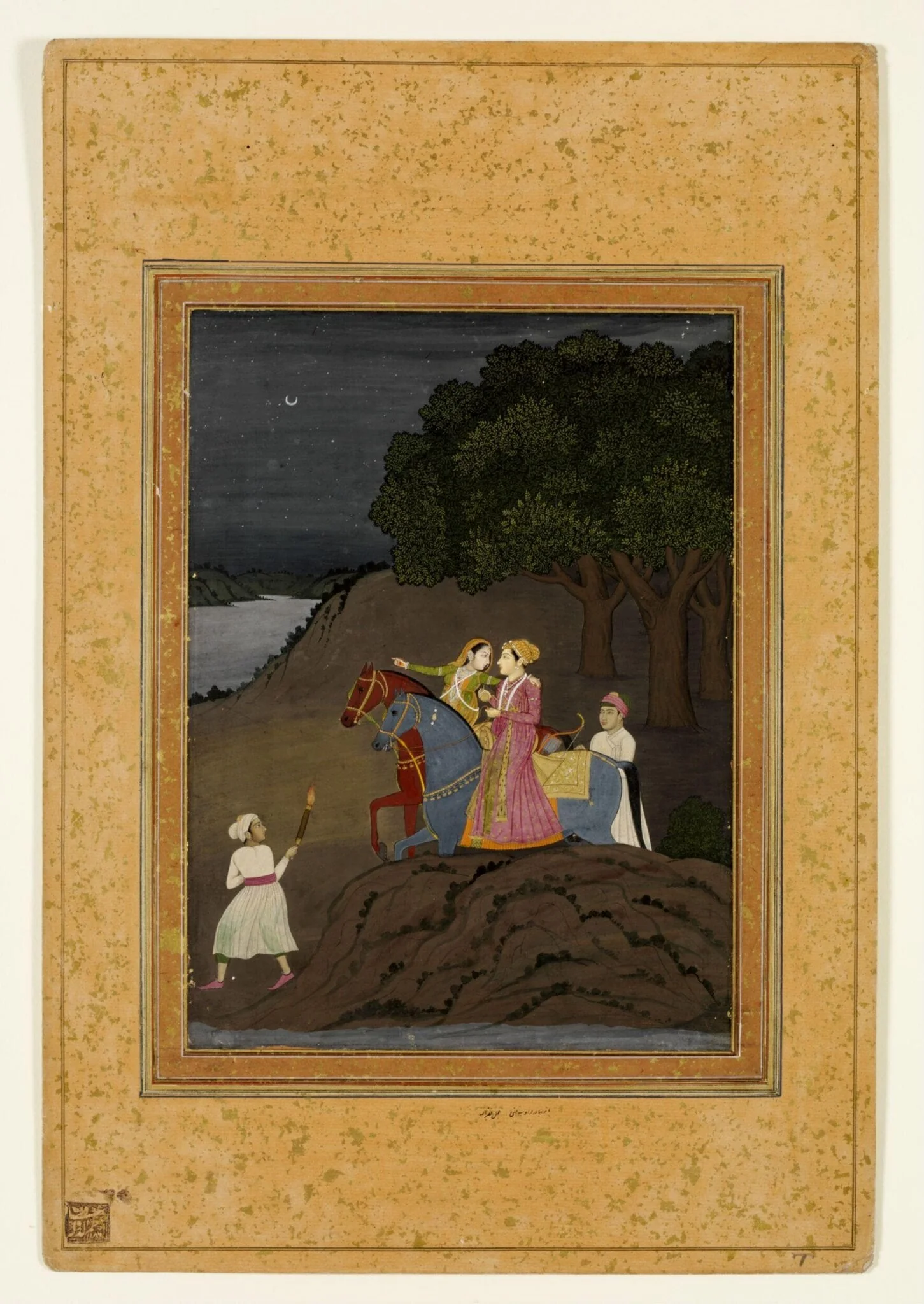 Baz Bahadur and Rupmati, by Faqirullah, paint, 1770