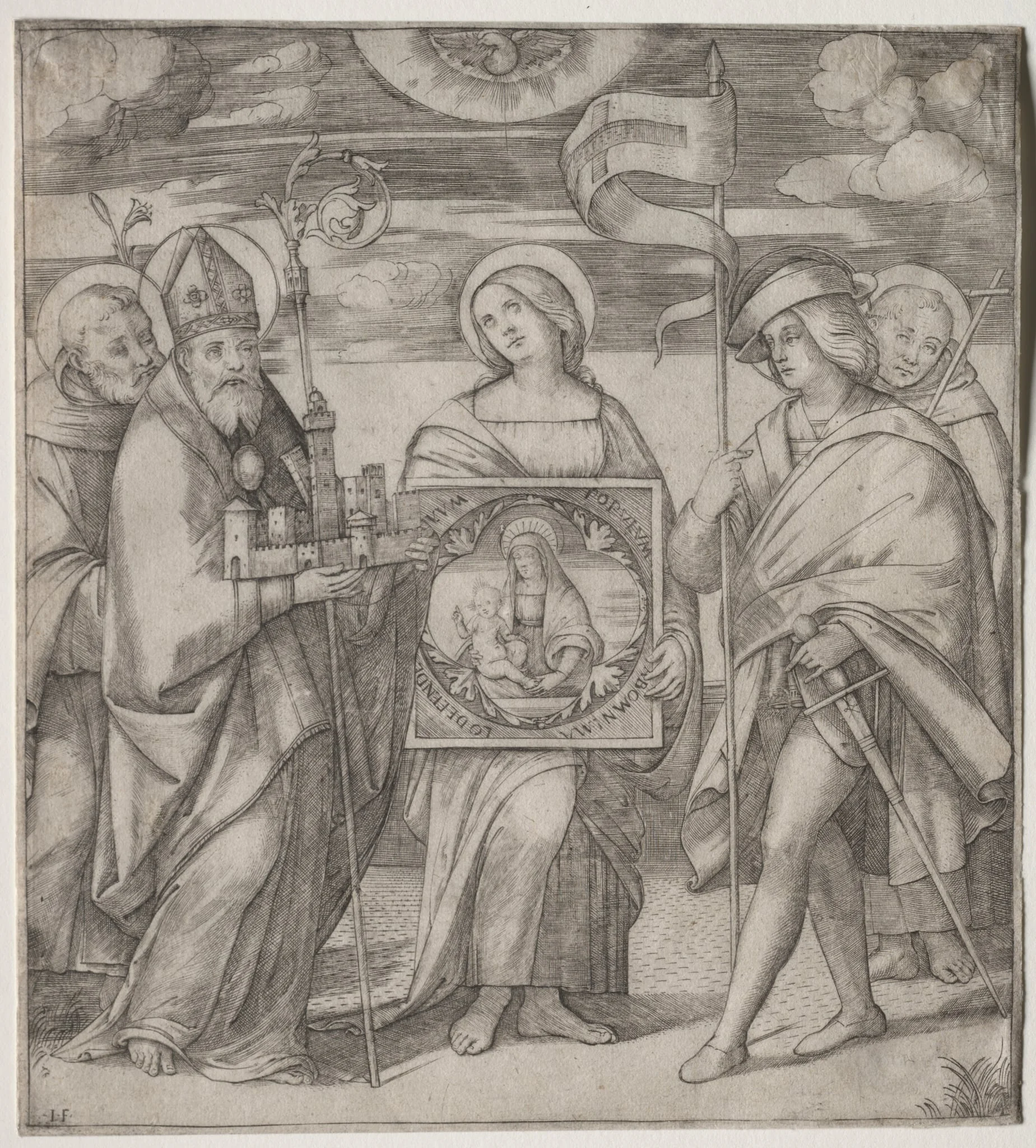 Patron Saints of Bologna, by Giacomo Raibolini, 1518