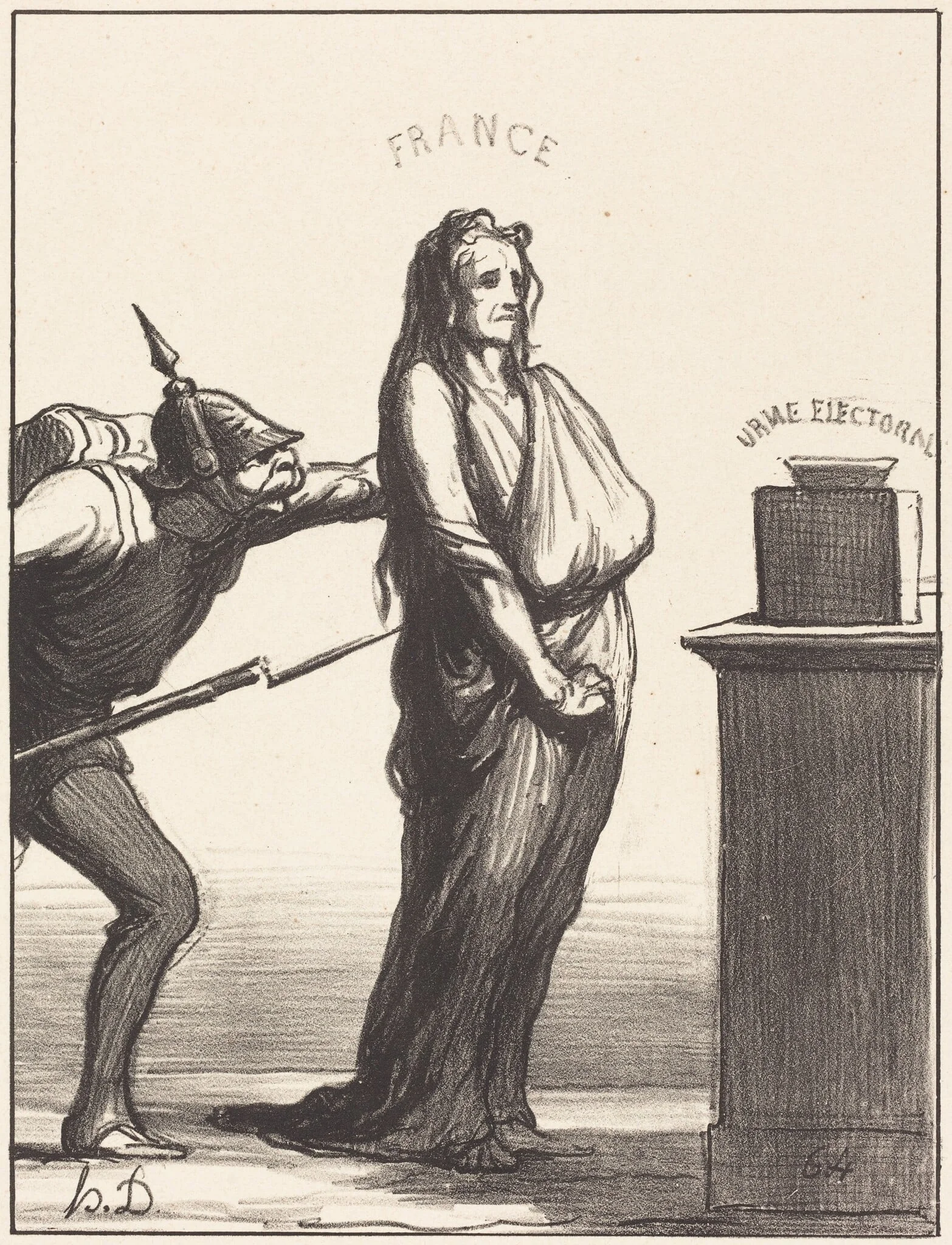 Ce que certains journaux appeleraient..., by Honoré Daumier, ink, 1870