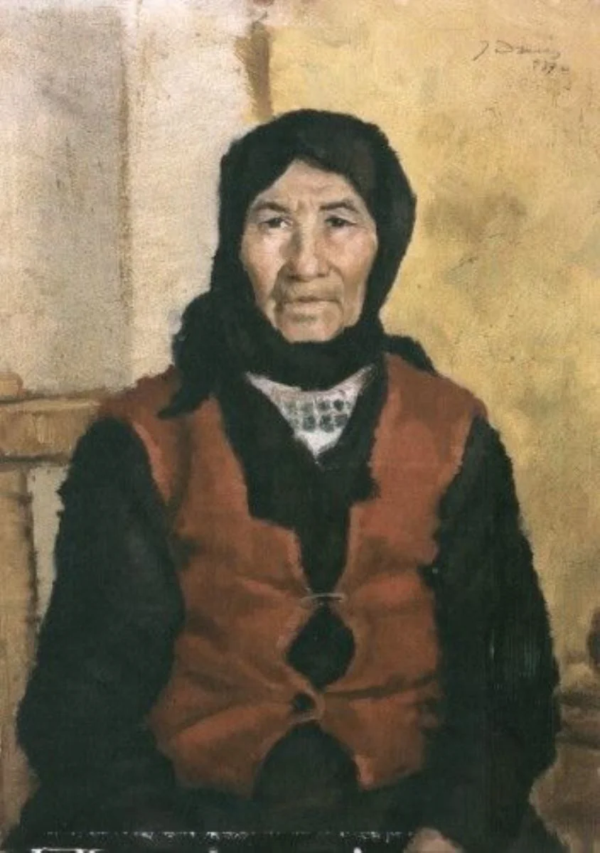 Portret de bătrână, by Dan Ialomițeanu, unspecified, 1937