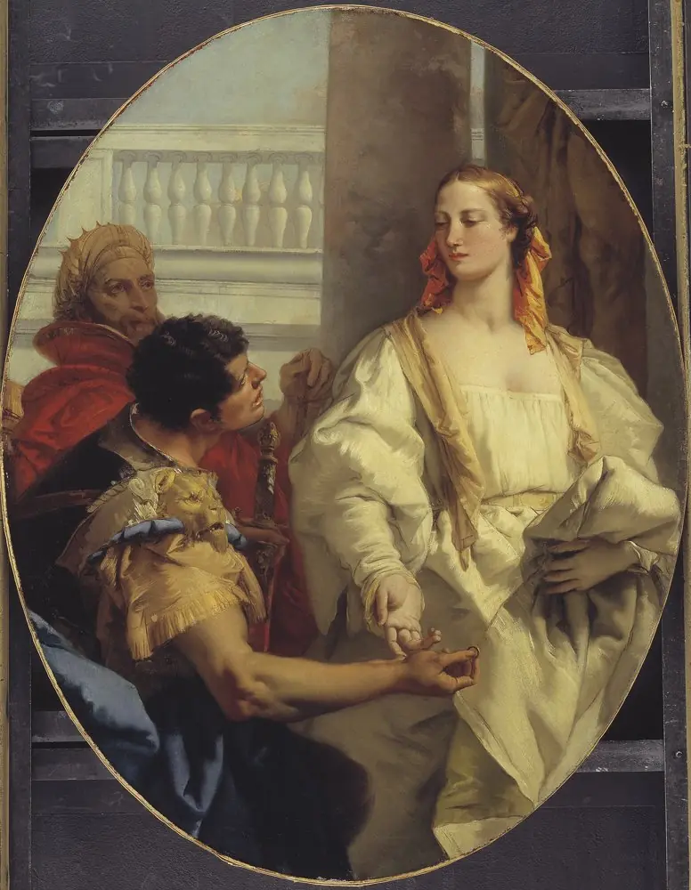Latinus Offering his Daughter Lavinia to Aeneas in Matrimony