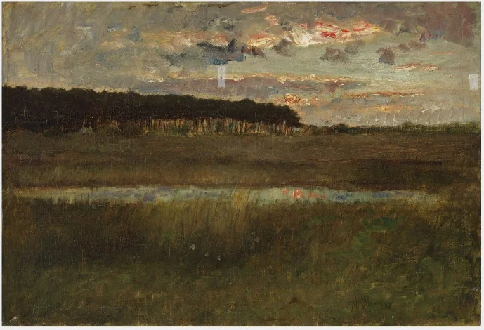 A Landscape with a Setting Sun