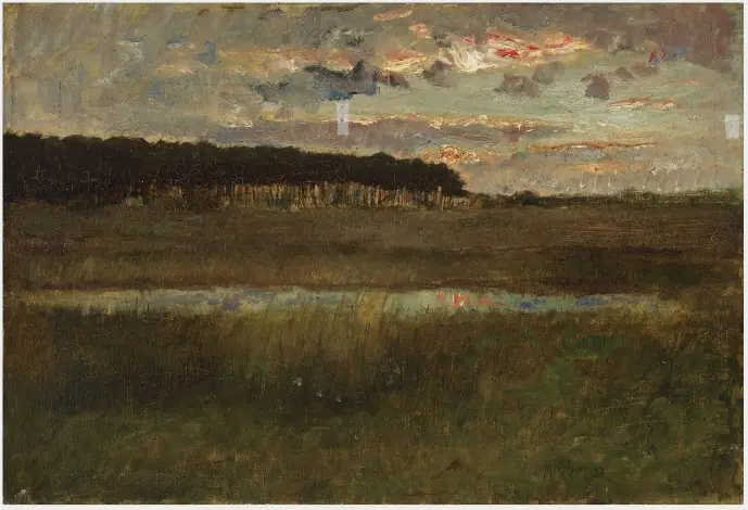 A Landscape with a Setting Sun
