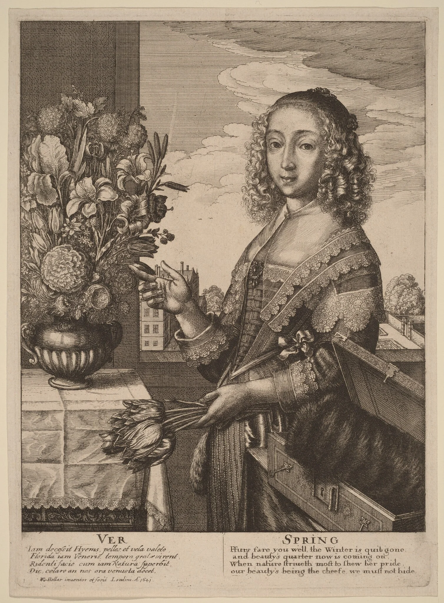 Spring, by Wenceslaus Hollar, ink, 1641
