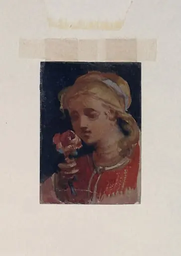 Girl holding a flower