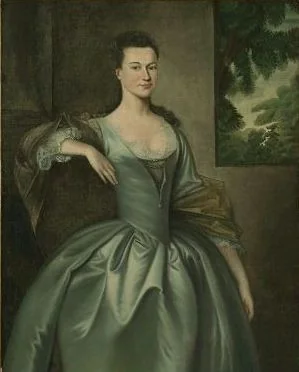 Mrs. Joseph Blaney (Abigail Browne)., by Joseph Blackburn, oil, 1757