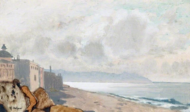 Chiavari, near Genoa, by Karl Heffner, oil, 1890