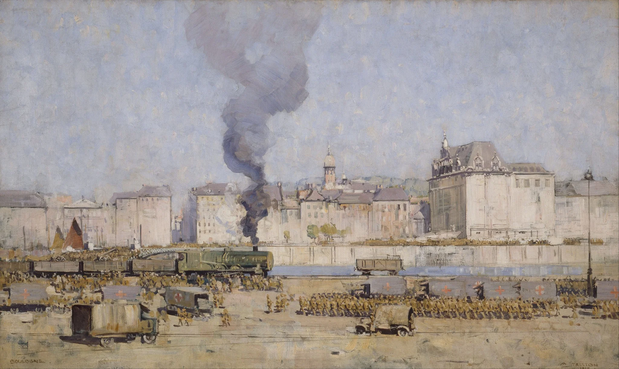 Boulogne, by Arthur Streeton, oil, 1918