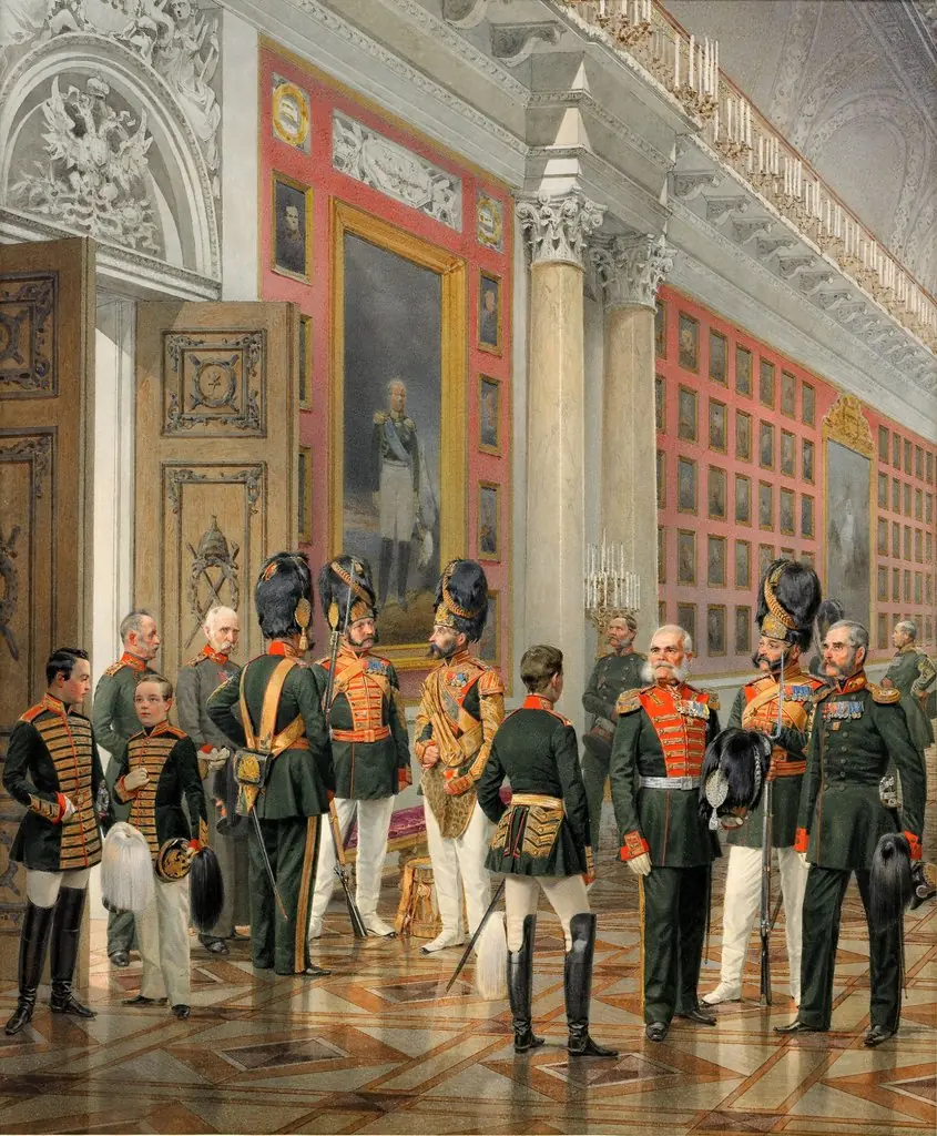 View of the War Gallery of 1812 in the Winter Palace (Company of Court Grenadiers)