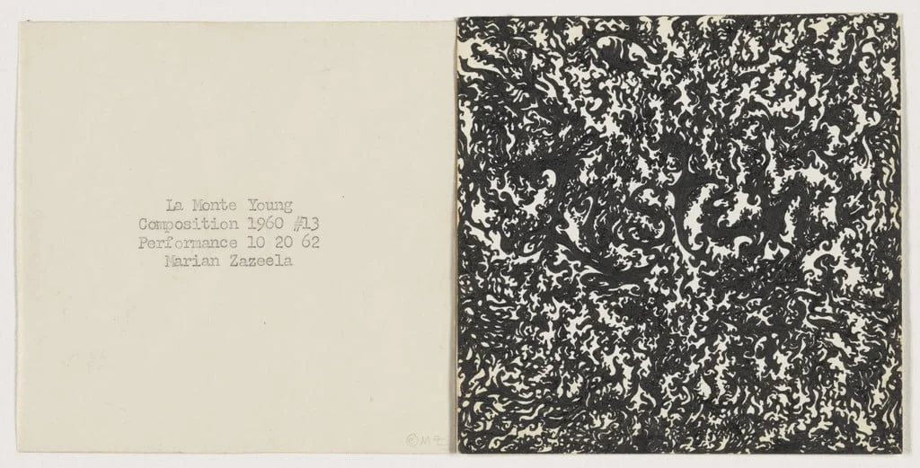 Untitled, by Marian Zazeela, ink, 1962