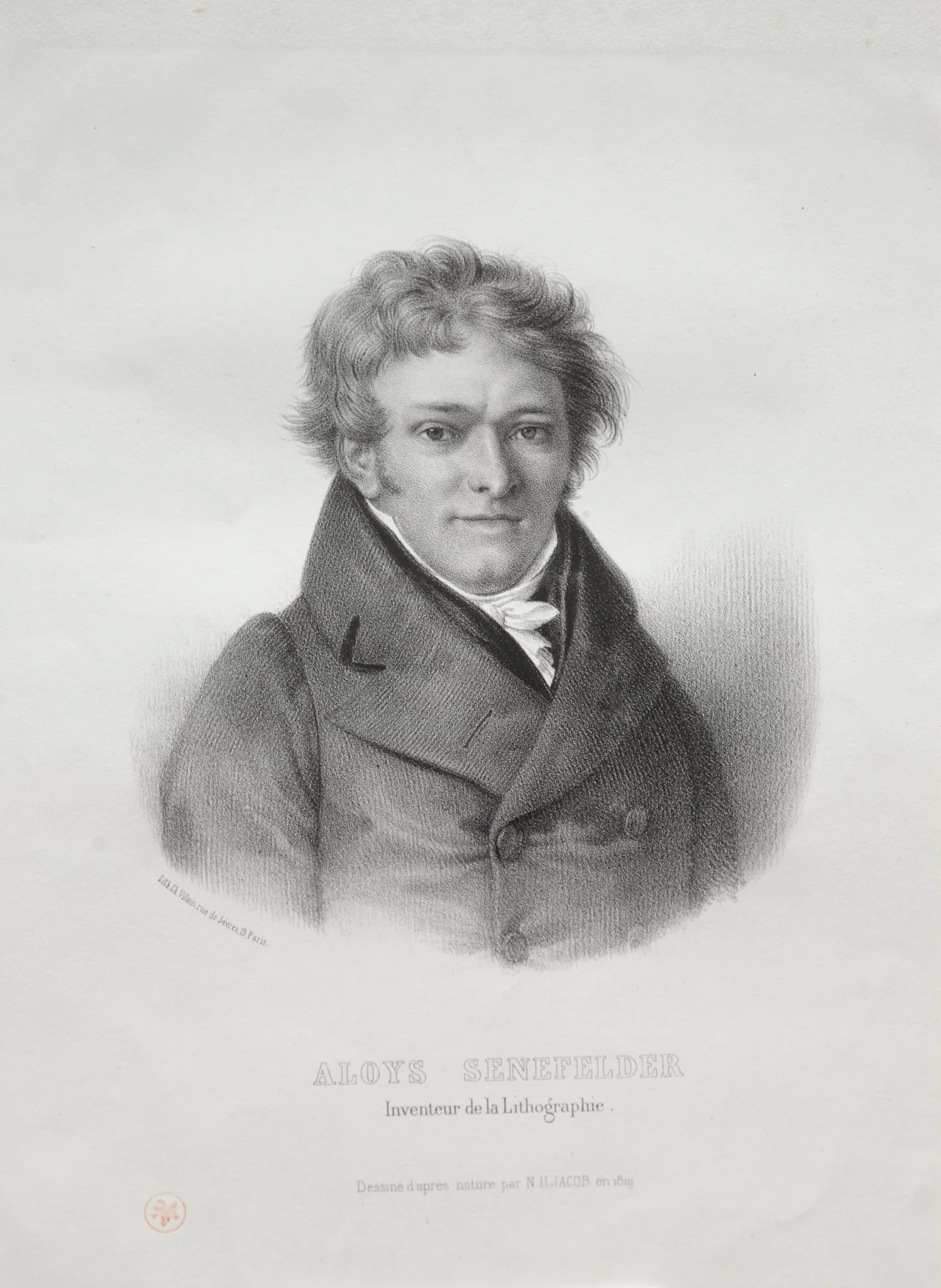 Aloys Senefelder, by Nicolas-Henri Jacob, 1819