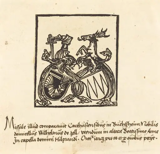 Bookplate of Wilhelm von Zell