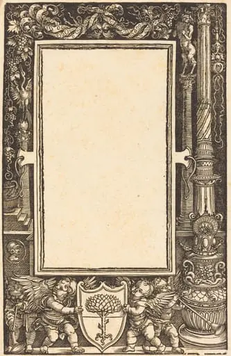 Title-Border with Putti Holding the Pirckheimer Arms