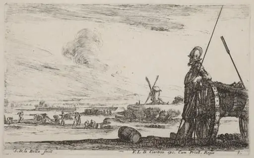 Soldier in Armor and a Cannon