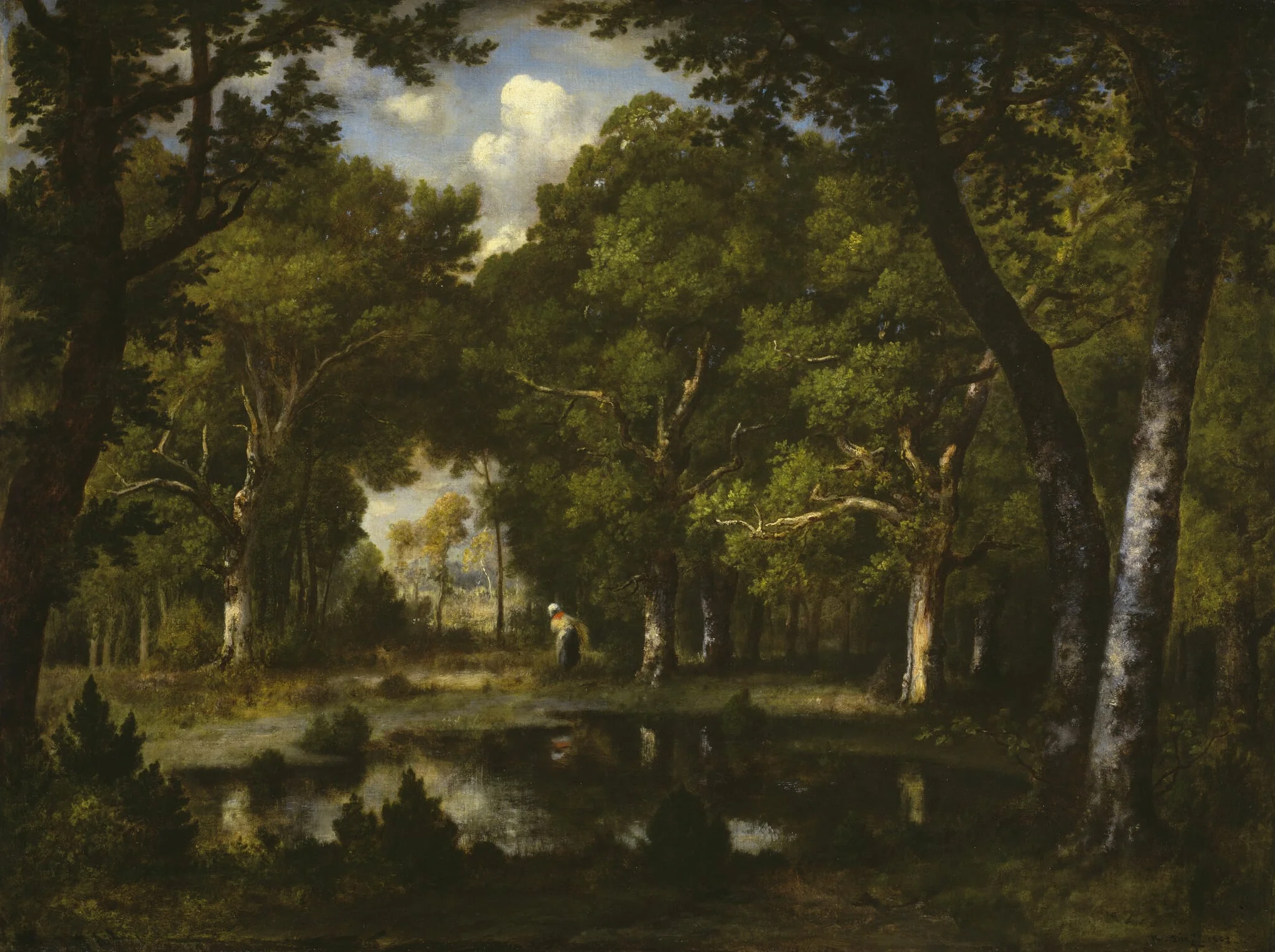 Pond in the Woods, by Narcisse Virgilio Díaz, oil, 1862