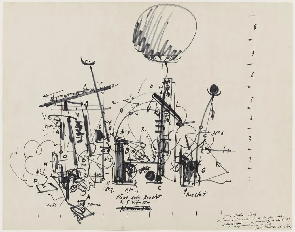 Untitled, by Jean Tinguely, ink, 1960