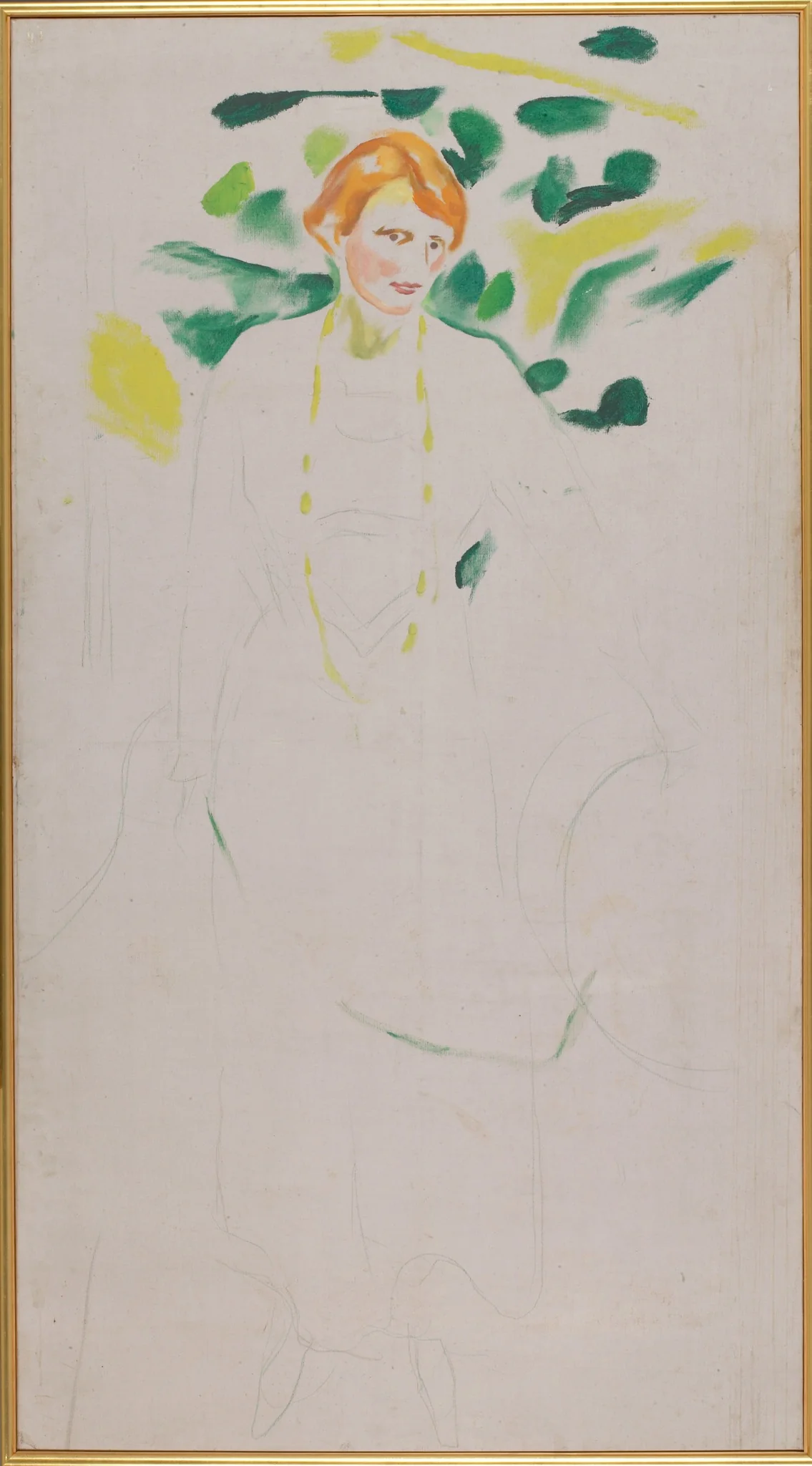 Else Mustad, by Edvard Munch, charcoal, 1918
