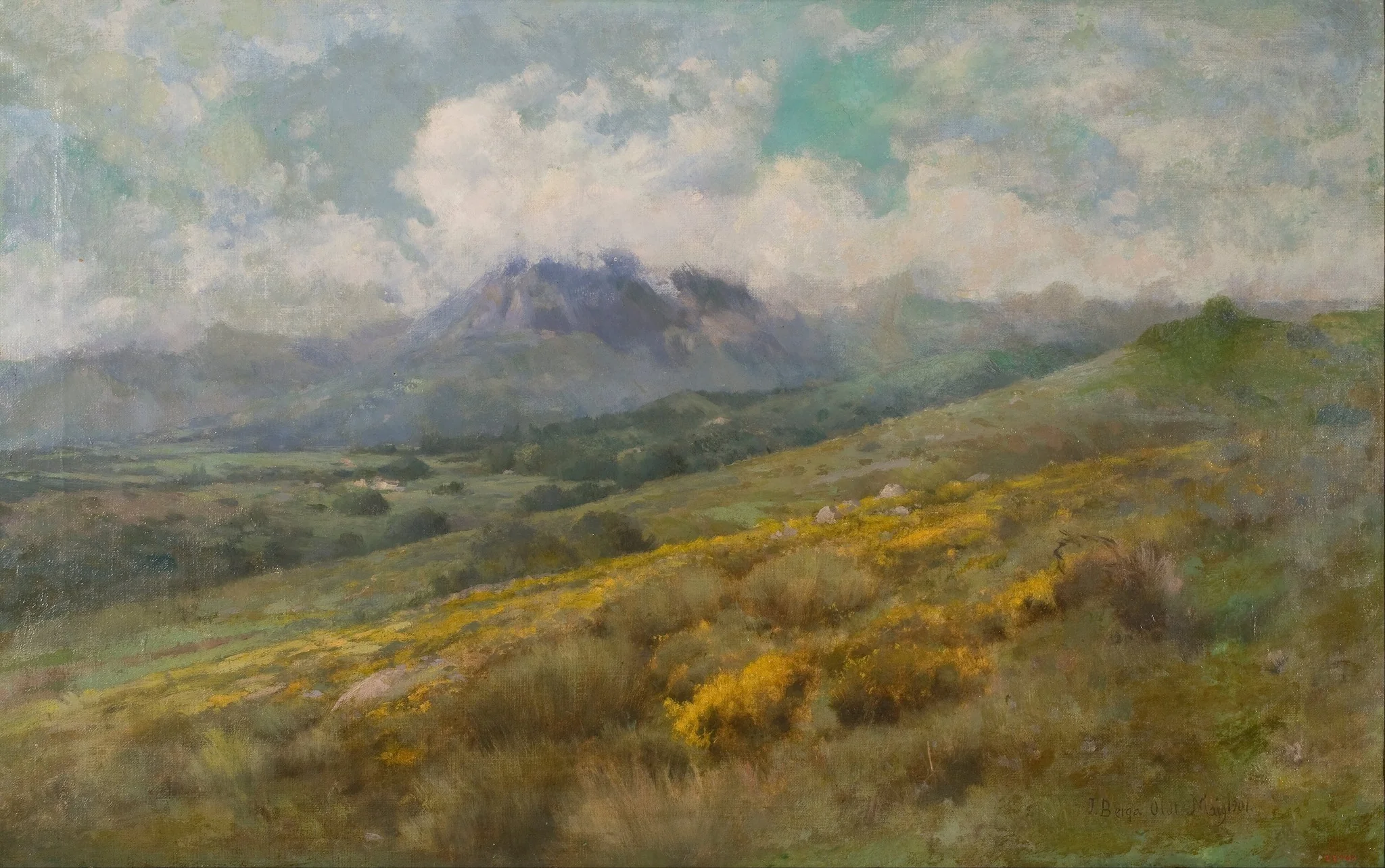 Landscape, by Josep Berga i Boix, oil, 1885