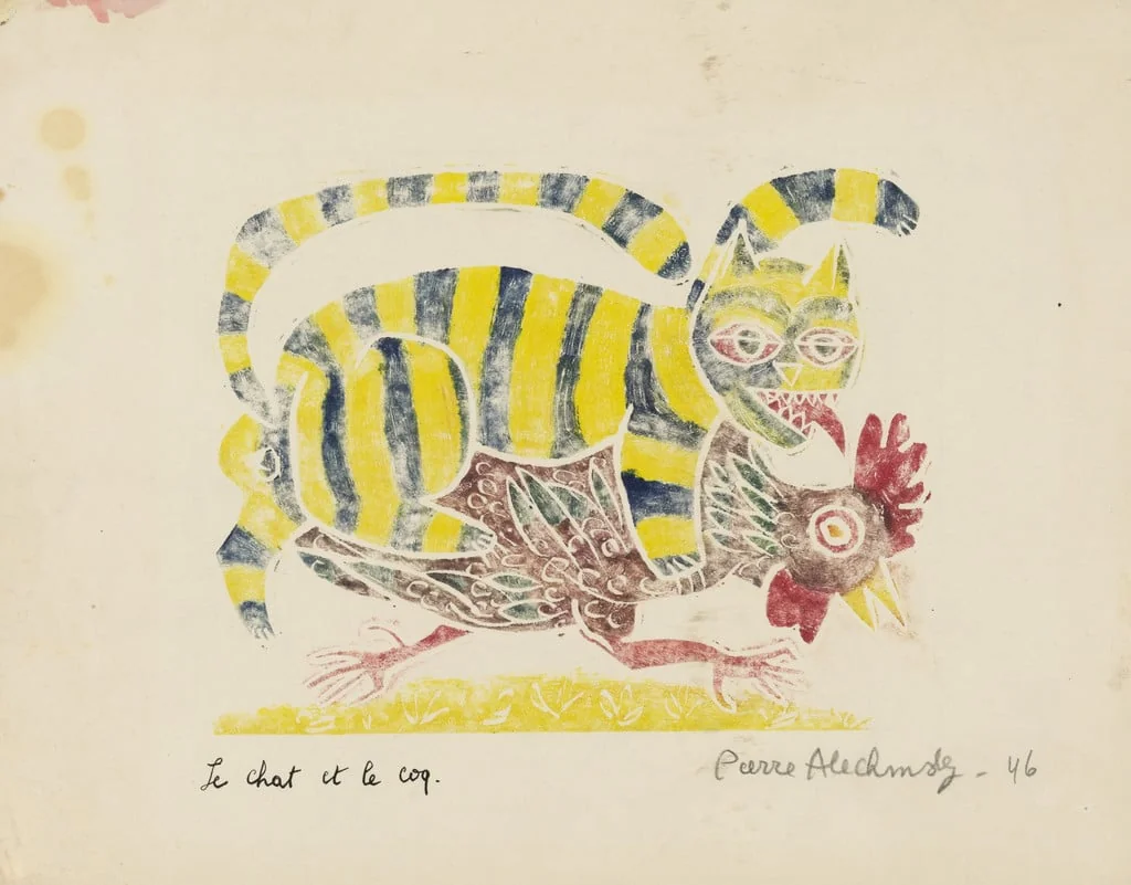 Untitled, by Pierre Alechinsky, 1946