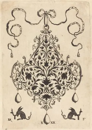Large Pendant, Ornamental Foliage Design