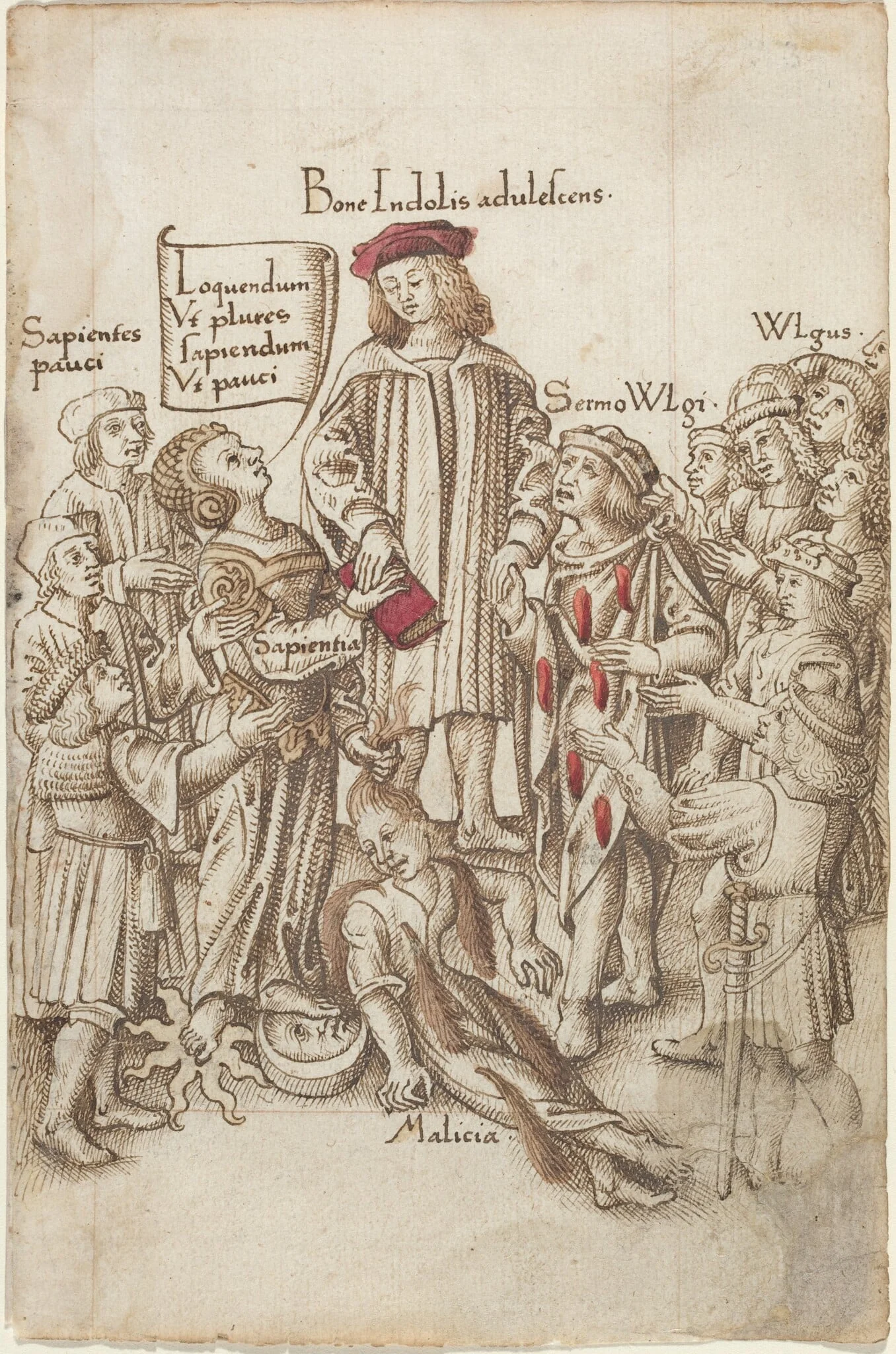 "Do Not Walk outside the Public Highway" [fol. 35 recto], by French early 16th Century, ink, 1514